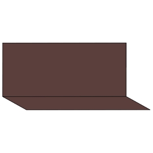 4 in. x 4 in. x 8 in. Steel Pre-Bent Step Flashing Brown 502