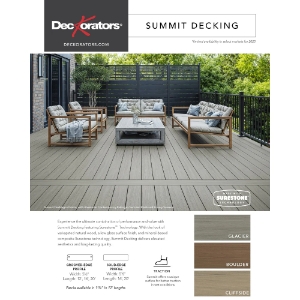 Deckorators Summit Decking Sell Sheet