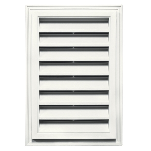 12 in. x 18 in. Rectangle Louver Gable Vent #123 CT Colonial White