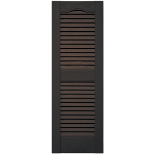 12 in. x 36 in. Open Louver Shutter Musket Brown #010