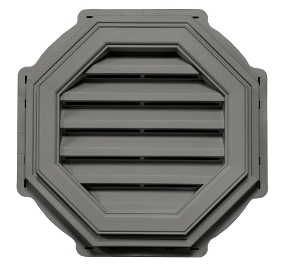 #215 18" Octagon Louver CT Charcoal (Color Match: Royal Rockslide)