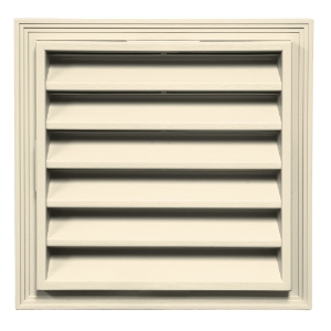 12 in. x 12 in. Square Louver Gable Vent #114 Cottage White