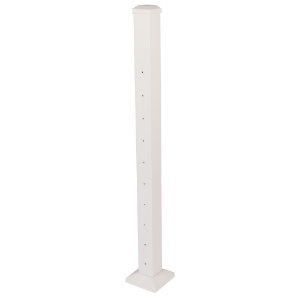 2-1/2 in. x 39 in. Top Of Stair Cable Post Textured White (10 holes)