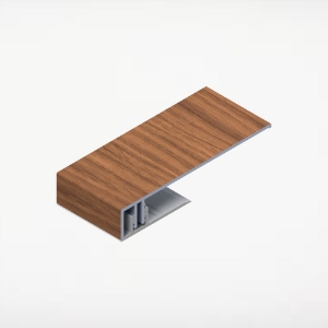 Universal Siding J-Trim 2-Piece  3-1/2 in. x 12 ft. Alum/PVC Spanish Redwood