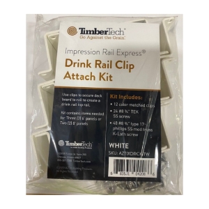 Impression Rail Express Drink Rail Hardware Kit White AZTIXDRCKITW