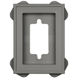 Recessed Mini Mount Block Charcoal Gray 215