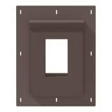 Diamond Kote® RigidMount Receptacle Mount Block Brushed Smooth Umber