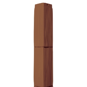 10 in. Staggered Shake Outside Corner Post Kit 646 Redwood 60 in.