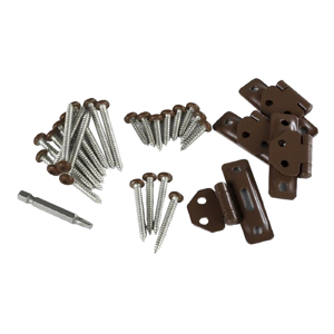 Contemporary  Builder Rail Metal Hardware Kit Traditional Walnut