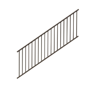 36 in x 8 ft. Stair Aluminum Contemporary Rail, Textured Bronze