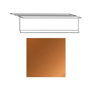 1-1/2 in. x 10 ft. Copper T-Style Roof Edge Copper
