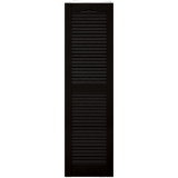 12 in. x 67 in. Open Louver Shutter Black #002