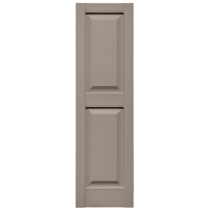 12 in. x 43 in. Raised Panel Shutter Clay #008