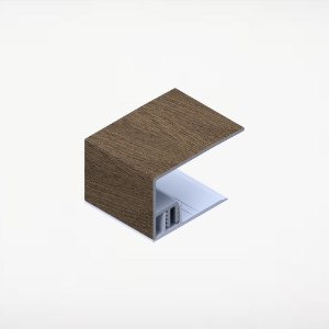 2 pc 2 in. Alum/Alum Quick Click Soffit J-Trim 12 ft. Toffee