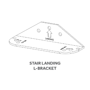 TimberTech Framing Black Stair Landing L-Bracket