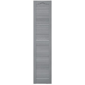 14-1/2 in. x 67 in. Open Louver Shutter Cathedral Top  Platinum 945