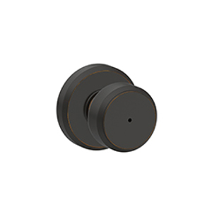 F40 Privacy Bowery Knob w/Greyson trim 716 Aged Bronze - Box Pack