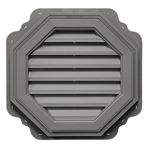 22 in. Octagon Louver Gable Vent Charcoal Gray 215