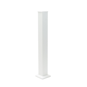 4 in. x 39 in. Post Kit Textured White (w/leveling plate)