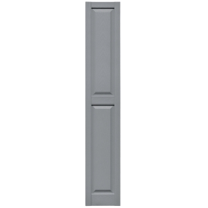 12 in. x 71 in. Raised Panel Shutter Platinum 945