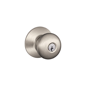 F80 Storeroom Lock Plymouth Knob 619 Satin Nickel - Box Pack