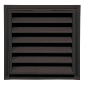 12 in. x 12 in. Square Louver Gable Vent #010 Musket Brown