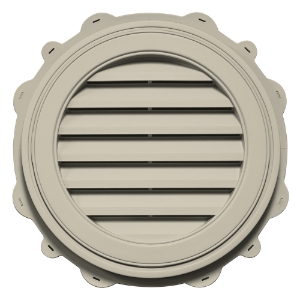 22 in. Round Louver Gable Vent #347 Mist CT Herringbone