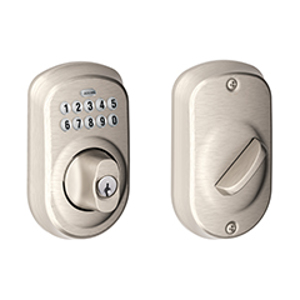 BE365 Plymouth Keypad Deadbolt 619 Satin Nickel - Box Pack redirect to product page