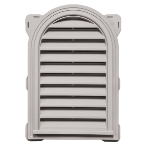 14 in. x 22 in. Round Top Louver Gable Vent #016 CT Sterling Gray