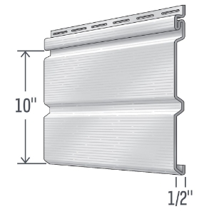 Trad D5 Soffit Brushed Solid Royal White 12 ft.