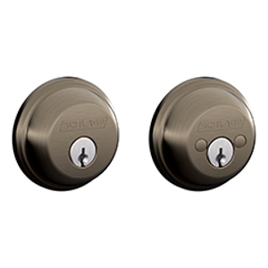 B62N Double Cylinder Deadbolt 620 Antique Pewter - Box Pack