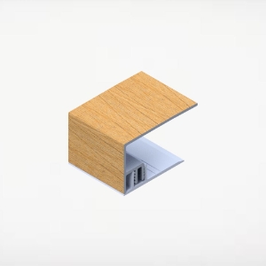 2 pc 2 in. Alum/Alum Quick Click Soffit J-Trim 12 ft. Sunbleached Oak