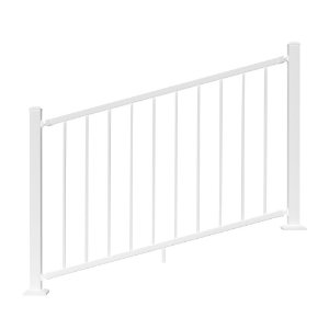 36 in x 6 ft. Stair Aluminum Contemporary Rail, Textured White