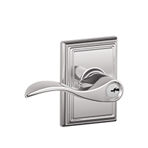 F51A Entry Accent Lever w/Addison trim 625 Bright Chrome - Box Pack