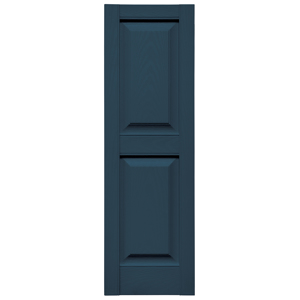 12 in. x 39 in. Raised Panel Shutter Classic Blue #036