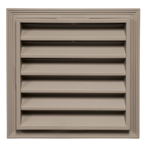 12 in. x 12 in. Square Louver Gable Vent #180 DK Oyster Shell redirect to product page