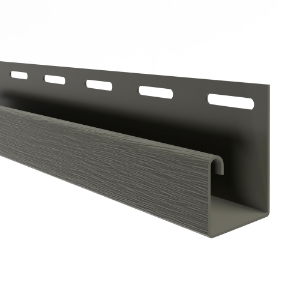 3/4" Universal Matte J Channel Weathered Gray 12 ft. 6 in.