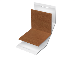 ChamClad Universal Inside Corner Trim 1-Piece 20 ft. PVC Chai Cedar