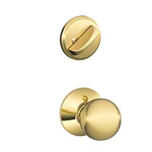 F59 Handleset Interior Orbit Knob 605 Bright Brass - Box Pack