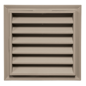 12 in. x 12 in. Square Louver Gable Vent #170 Beige