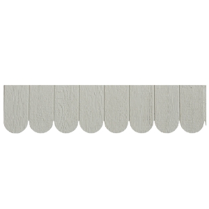 Diamond Kote® Scallop Shakes 12 in. Enhanced Rain Line Woodgrain Light Gray