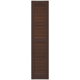 12 in. x 55 in. Open Louver Shutter Federal Brown #009