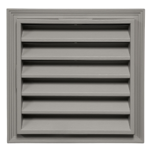 12 in. x 12 in. Square Louver Gable Vent #182 Clay Gray