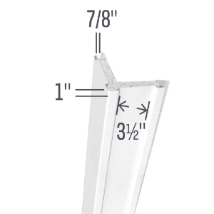 Designer Outside Corner Post W/Foam 7/8 in. x 5-1/2 in. Royal White