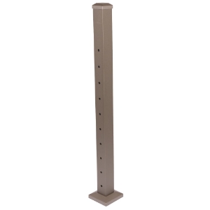 2.5 in. x 39 in. Cable Level End Post, Cap & Skirt, Textured Bronze (10 holes)