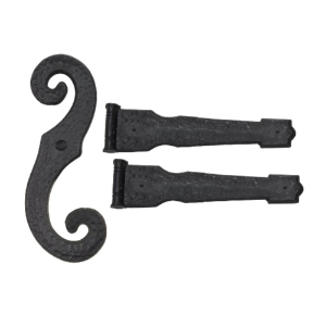 Black Decorative Hinge  S-Hook 4 Hinges  2 Hooks