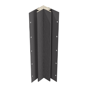 Diamond Kote® 5/4 in. x 3 in. x 10 ft. Rabbeted Woodgrain Inside Corner w/Nail Fin Graphite