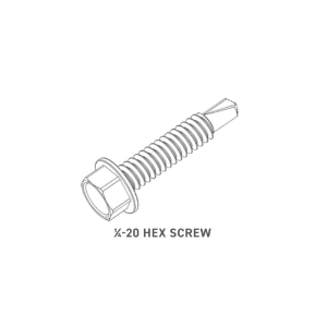 TimberTech Framing Black 1/4-20 x 1.25 in. Hex Head Self-Drilling Screws