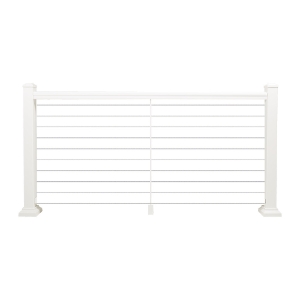 Impression Rail Express Level Horizontal Cable Railing Section 8 ft. Kit 36 in. / 42 in. White