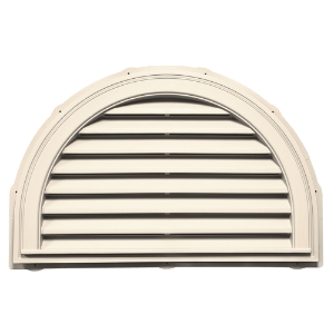 34 in. x 22 in. Half Round Louver Gable Vent #021 CT Sandstone Beige